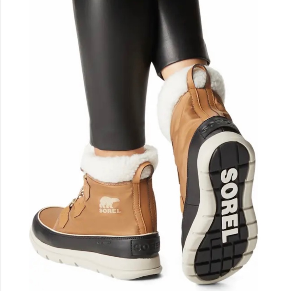 SOREL Explorer Carnival Waterproof Boot with Faux Fur Collar NEW - Picture 1 of 16